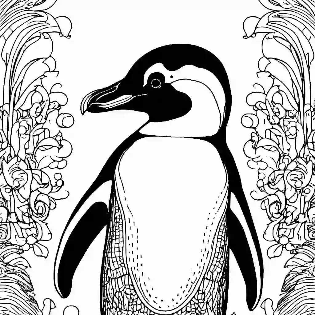 African Penguins coloring pages
